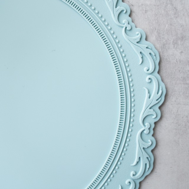 シリコンレリーフ　ランチョンマット　ライトブルー