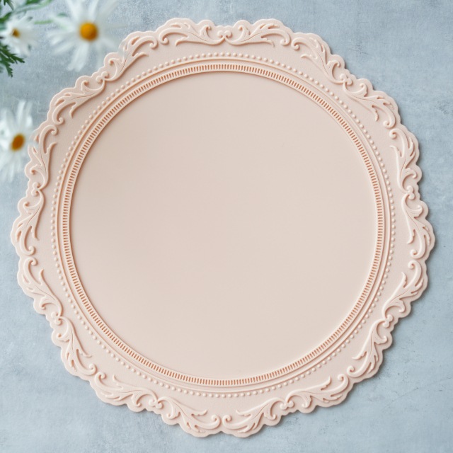 シリコンレリーフ　ランチョンマット　ベージュ