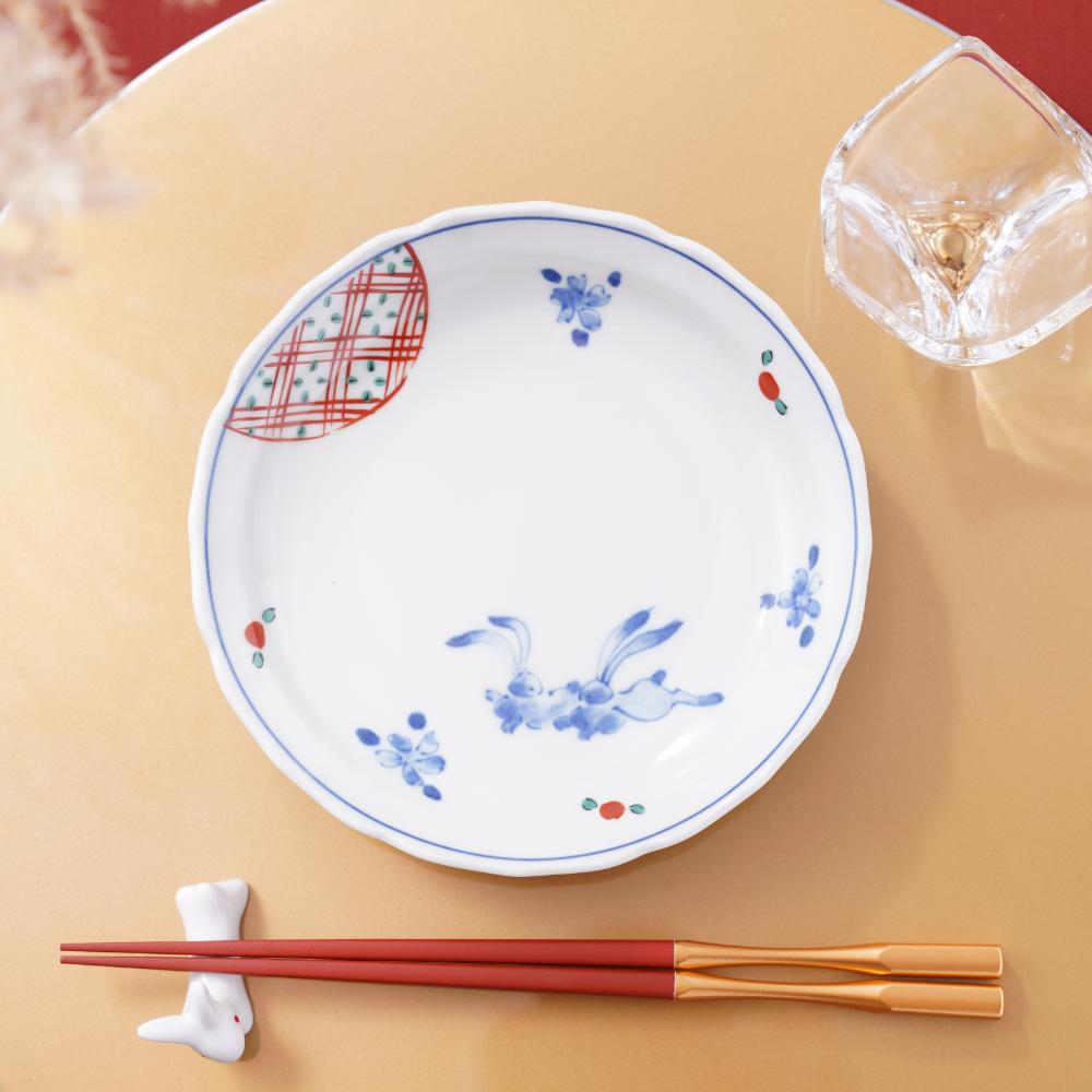 波佐見焼 花うさぎ 和皿｜ 四季折々のおしゃれな和食器通販サイト