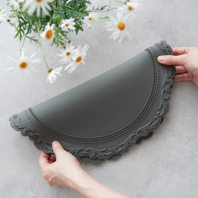 シリコンレリーフ ランチョンマット グレー ｜ 四季折々のおしゃれな和