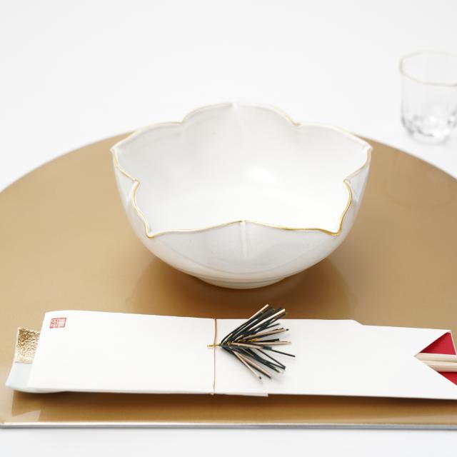 アウトレット】金渕銀 半月盆 越前塗 FOURGRACEオリジナル ｜ 四季折々