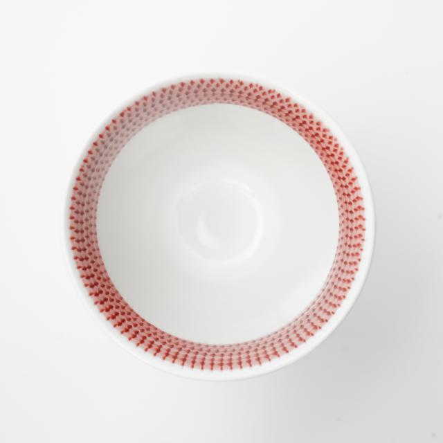 爽雲　湯呑　赤