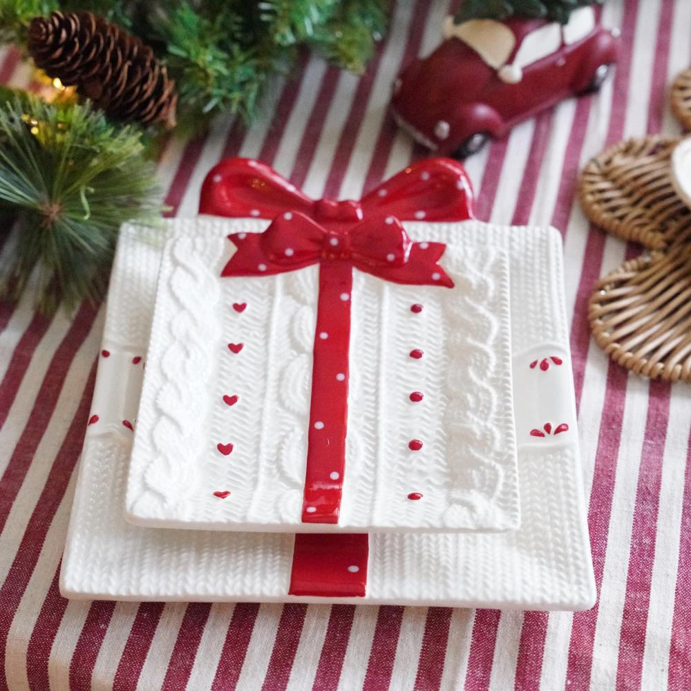 レッドリボン プレゼントプレート L｜ 四季折々のおしゃれな和食器通販