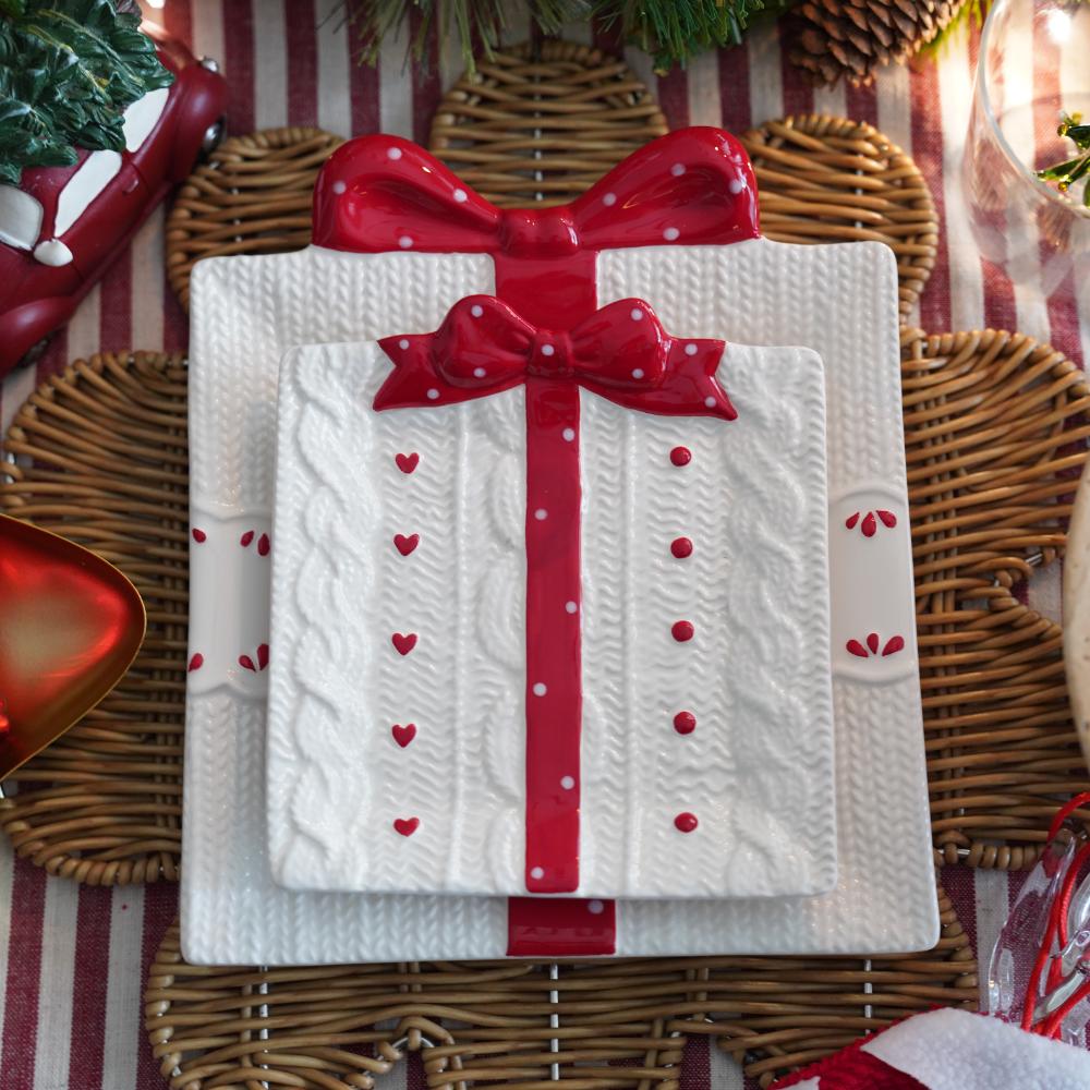 レッドリボン プレゼントプレート M｜ 四季折々のおしゃれな和食器通販