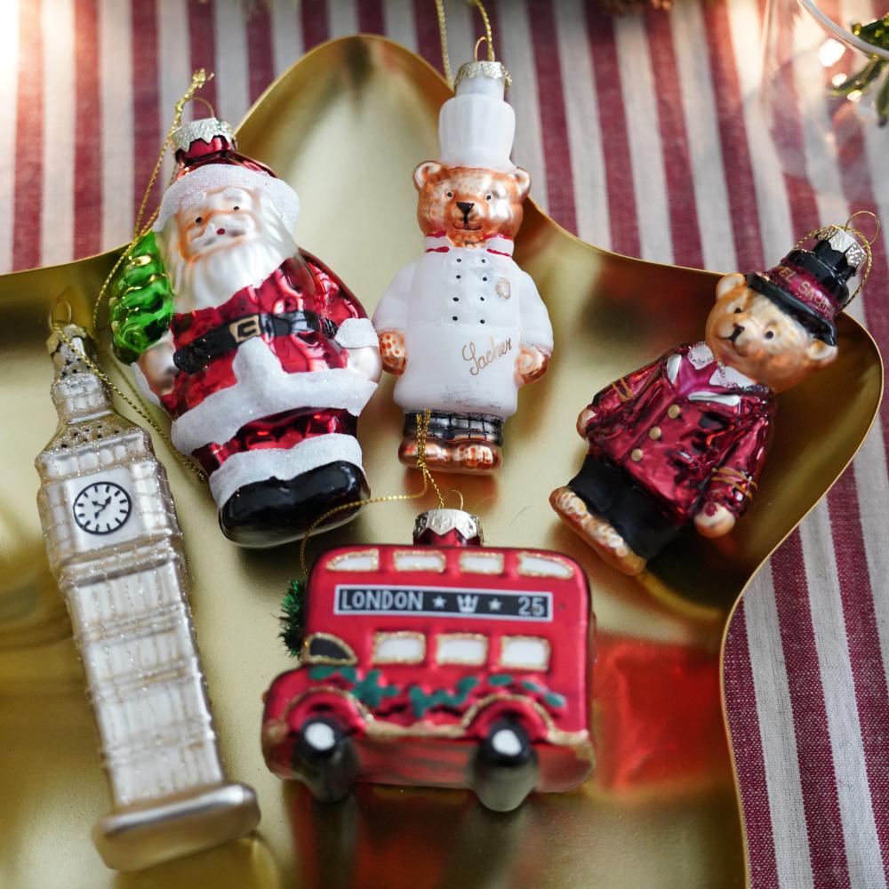 ロンドン　クリスマスオーナメント 5点セット】ロンドンモチーフ クリスマス オーナメント｜ 四季折々の