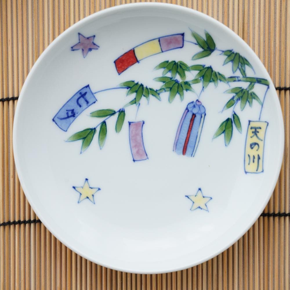 七夕のお皿 4号皿 FOURGRACEオリジナル ｜ 四季折々のおしゃれな和食器