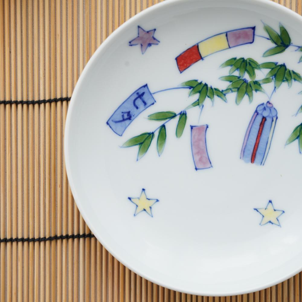 七夕のお皿 4号皿 FOURGRACEオリジナル ｜ 四季折々のおしゃれな和食器