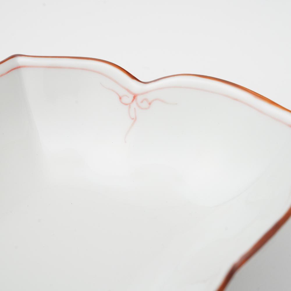 染付花（赤）木甲向付