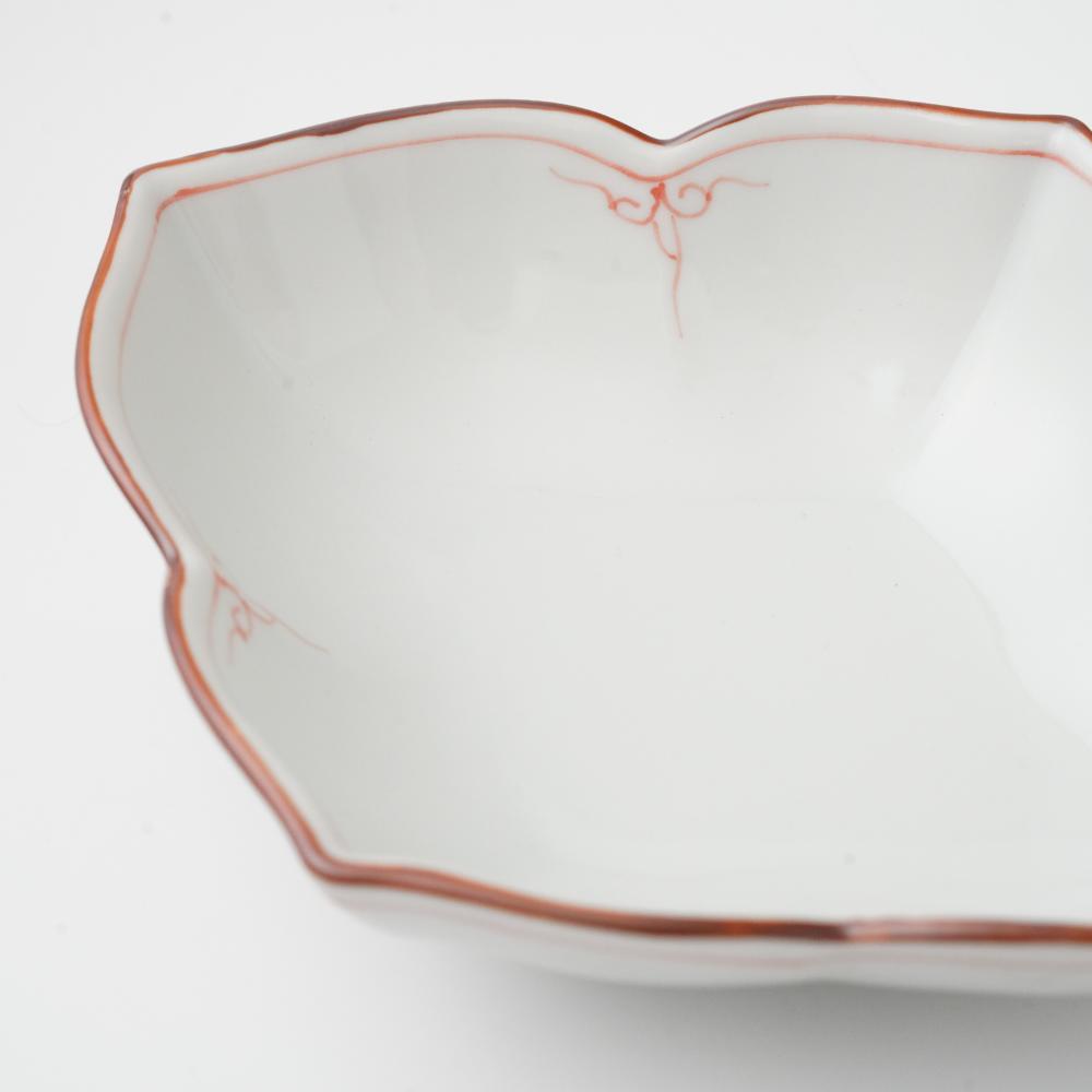 染付花（赤）木甲向付