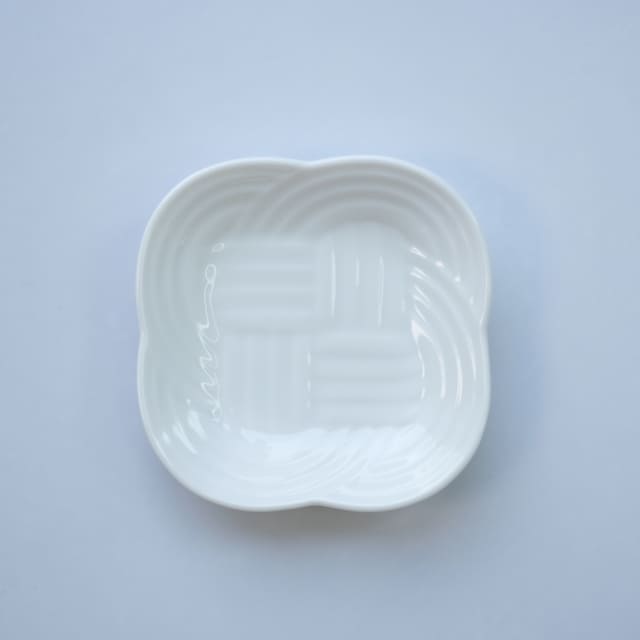 結 9cm 豆皿 白