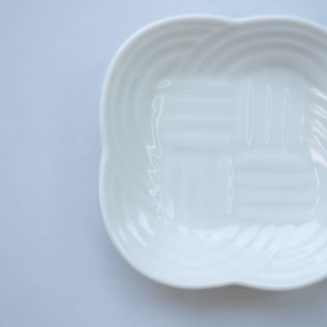 結 9cm 豆皿 白