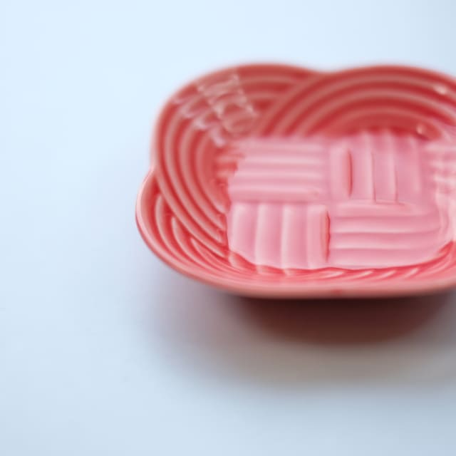 結 9cm 豆皿 赤