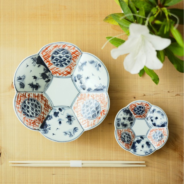 有田焼 山水画 陶磁器 皿 4枚セット 有田焼 山水画 陶磁器 皿 4枚セット