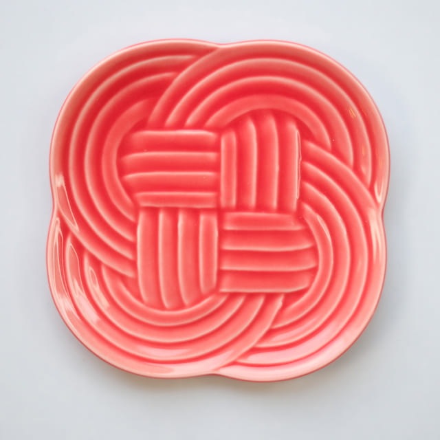 結 11cm 小皿 赤