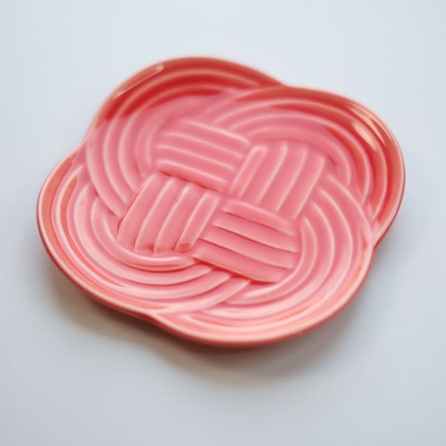 結 11cm 小皿 赤