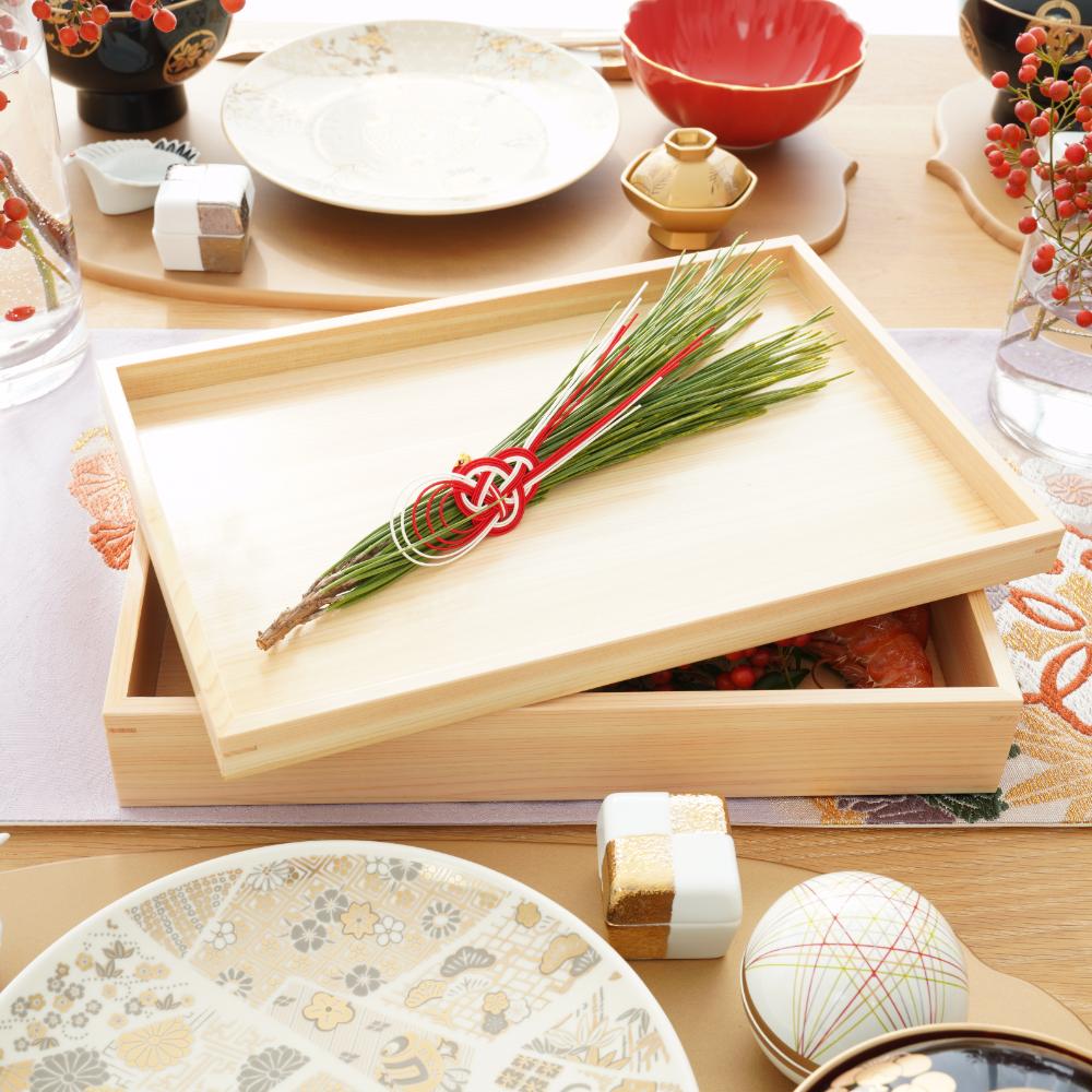 白木料理箱 二段トレイタイプ ｜ 四季折々のおしゃれな和食器通販