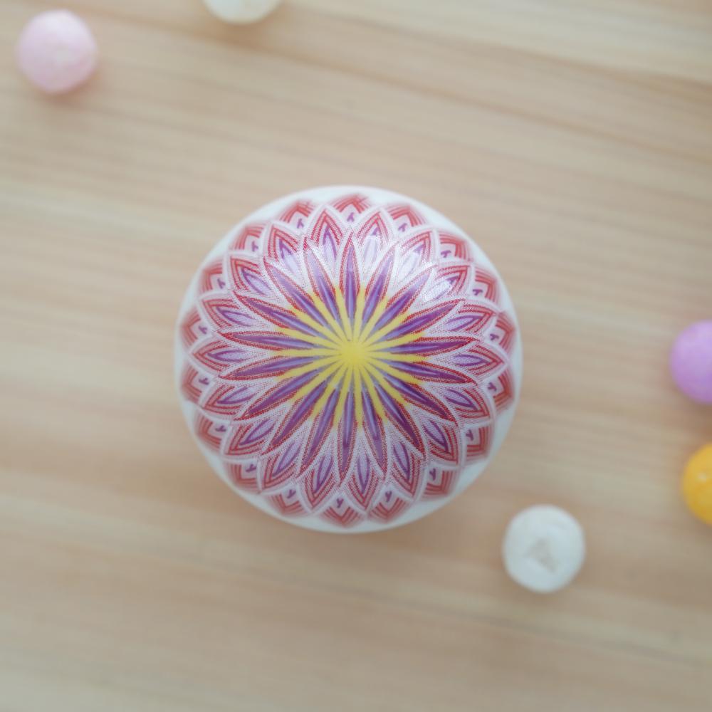 ピンク手毬珍味入 桃