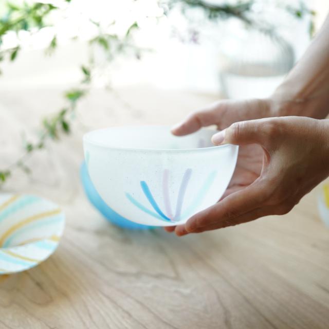 青森びいどろ　花火(ブルー)