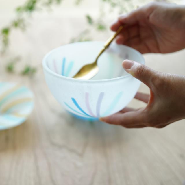 青森びいどろ　花火(ブルー)