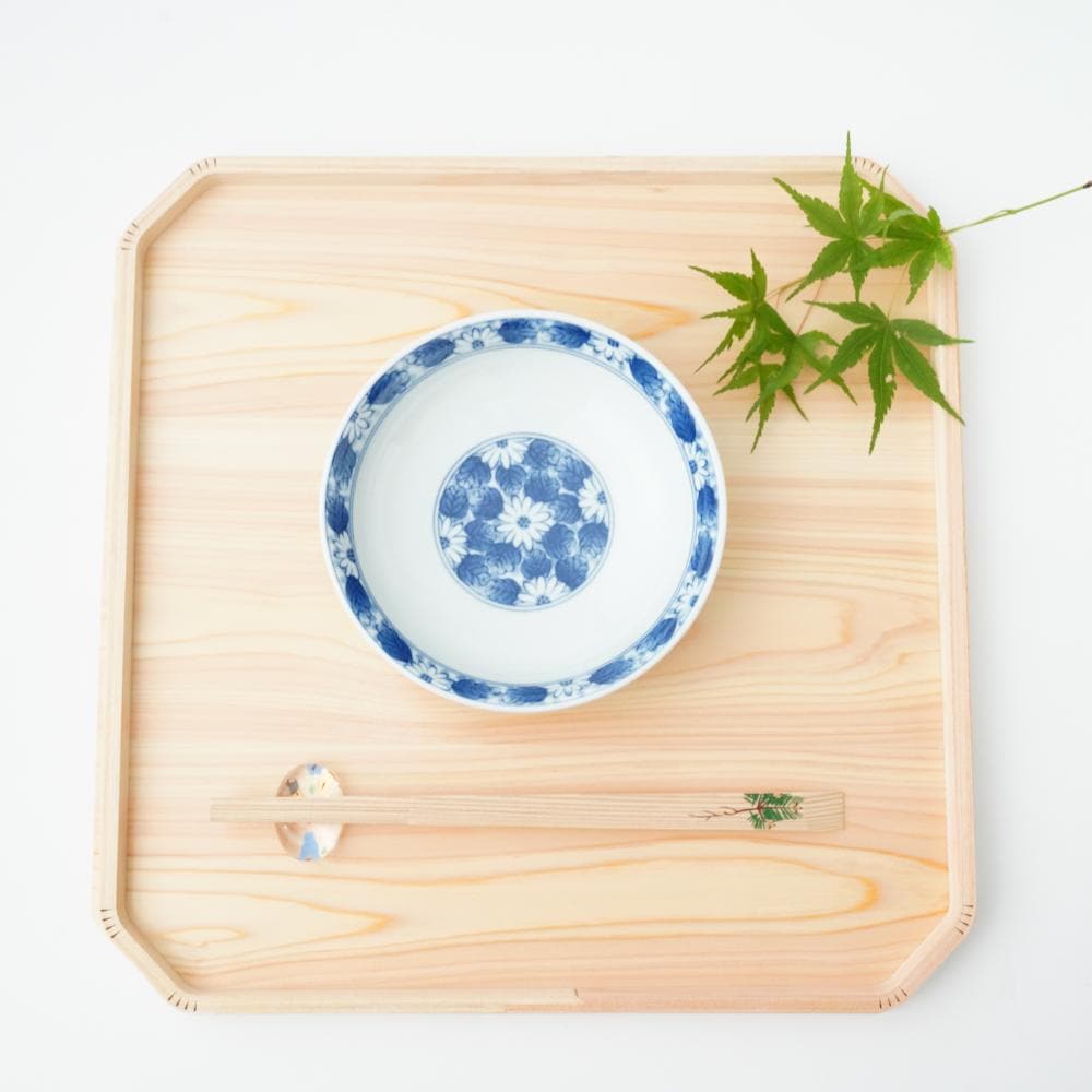 波佐見焼 淡菊 小鉢揃（5枚セット）｜ 四季折々のおしゃれな和食器通販