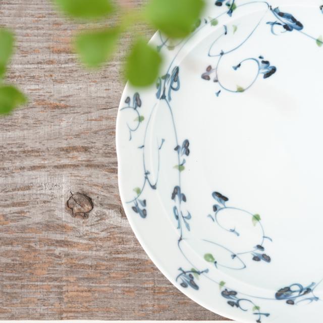 清風唐草3.5号小皿