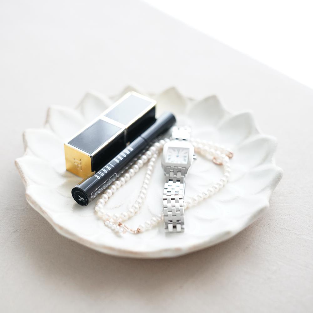 益子焼 ユリのお皿 kinari