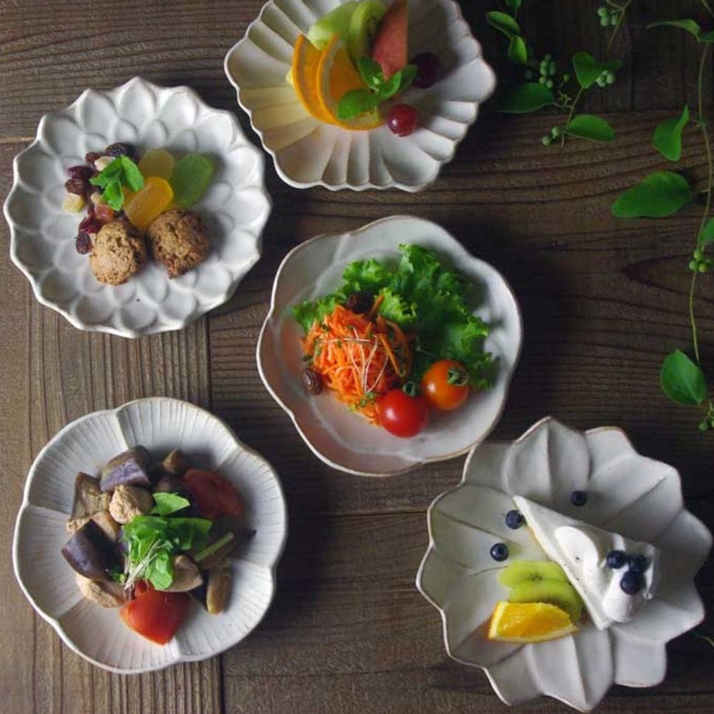 益子焼 ガーベラのお皿 kinari