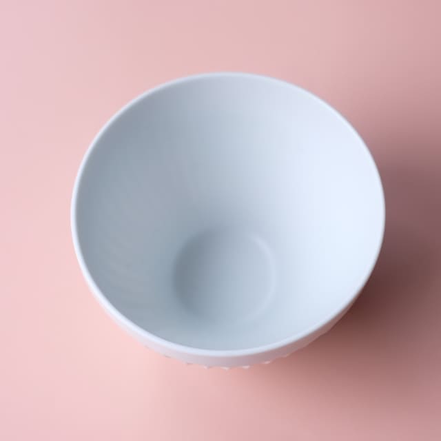 波佐見焼　白マット　しのぎ　煎茶碗