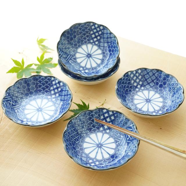 染付祥瑞 小鉢 5点セット ｜ 四季折々のおしゃれな和食器通販サイト