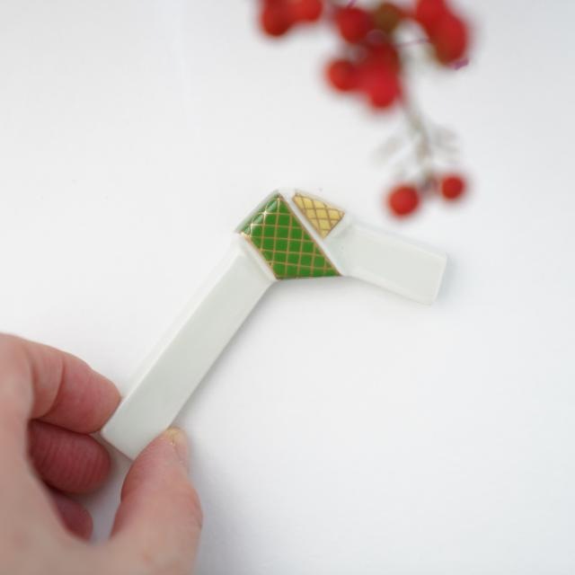 有田焼 錦結び箸置