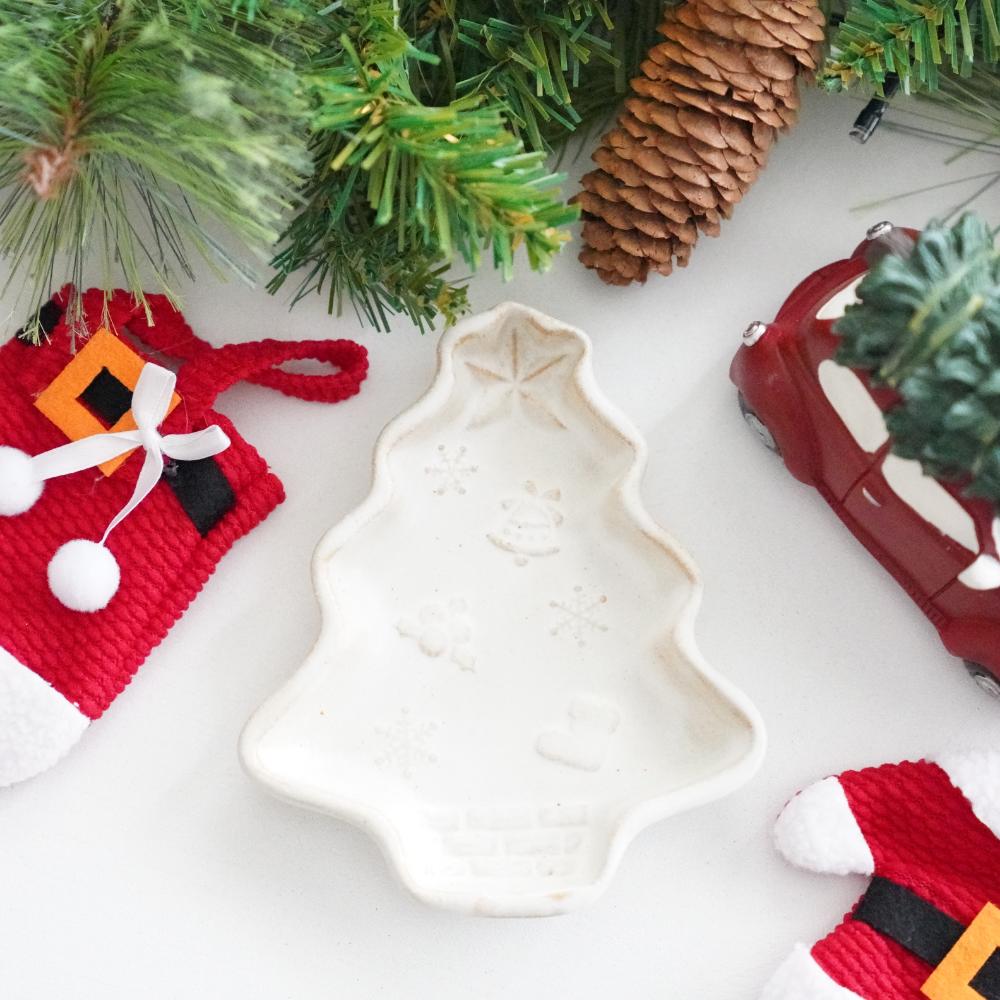 益子焼 クリスマスツリー小皿 ｜ 四季折々のおしゃれな和食器通販