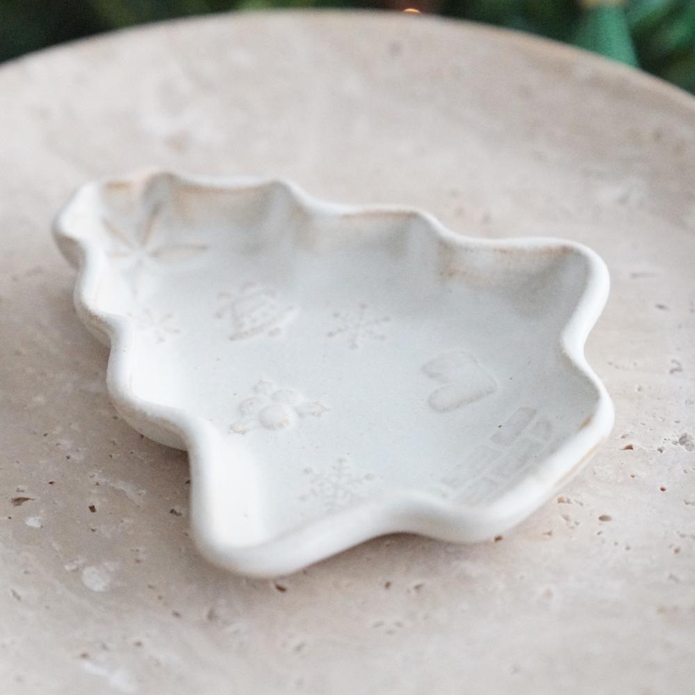 【12/15頃出荷予定】益子焼 クリスマスツリー小皿