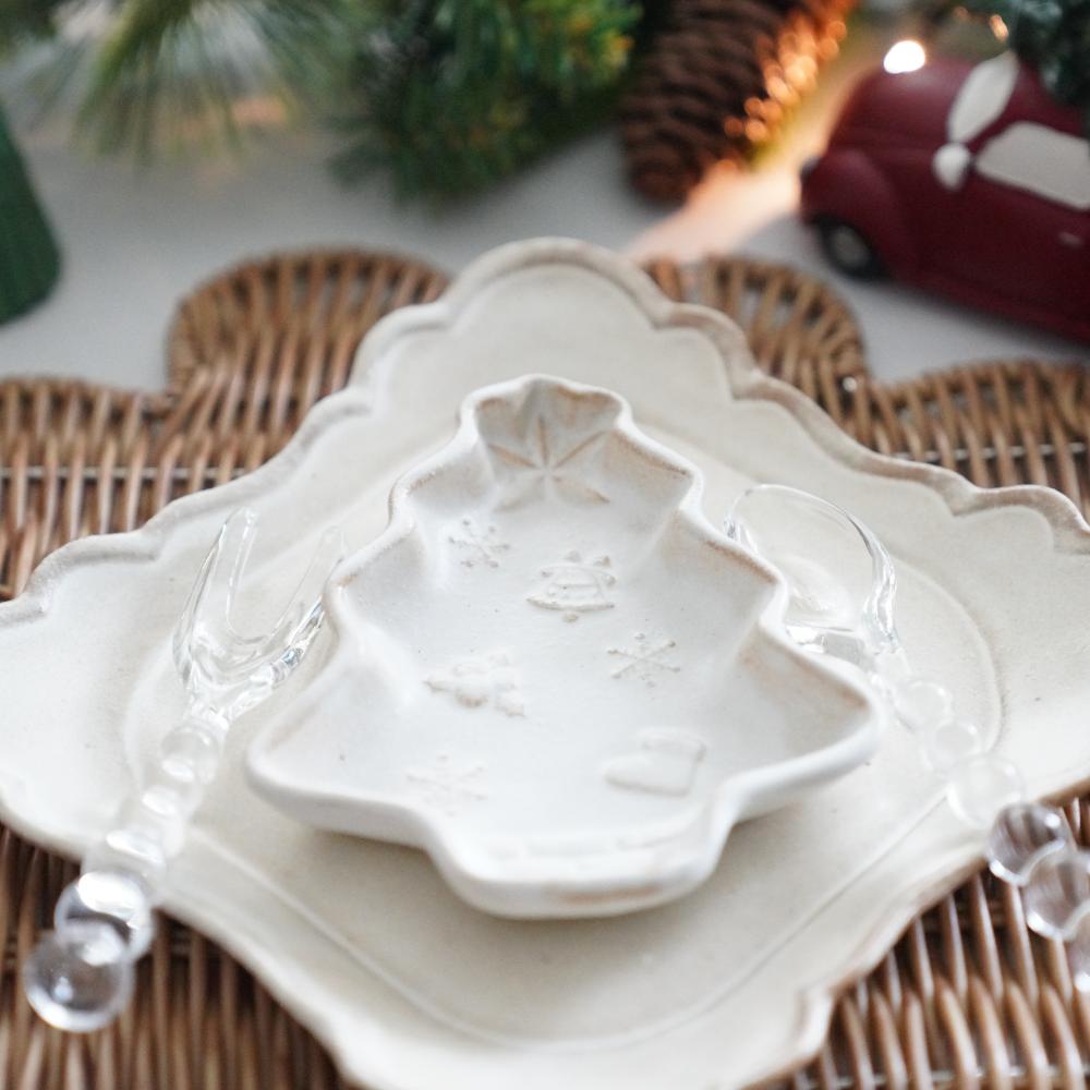 益子焼 クリスマスツリー小皿 ｜ 四季折々のおしゃれな和食器通販