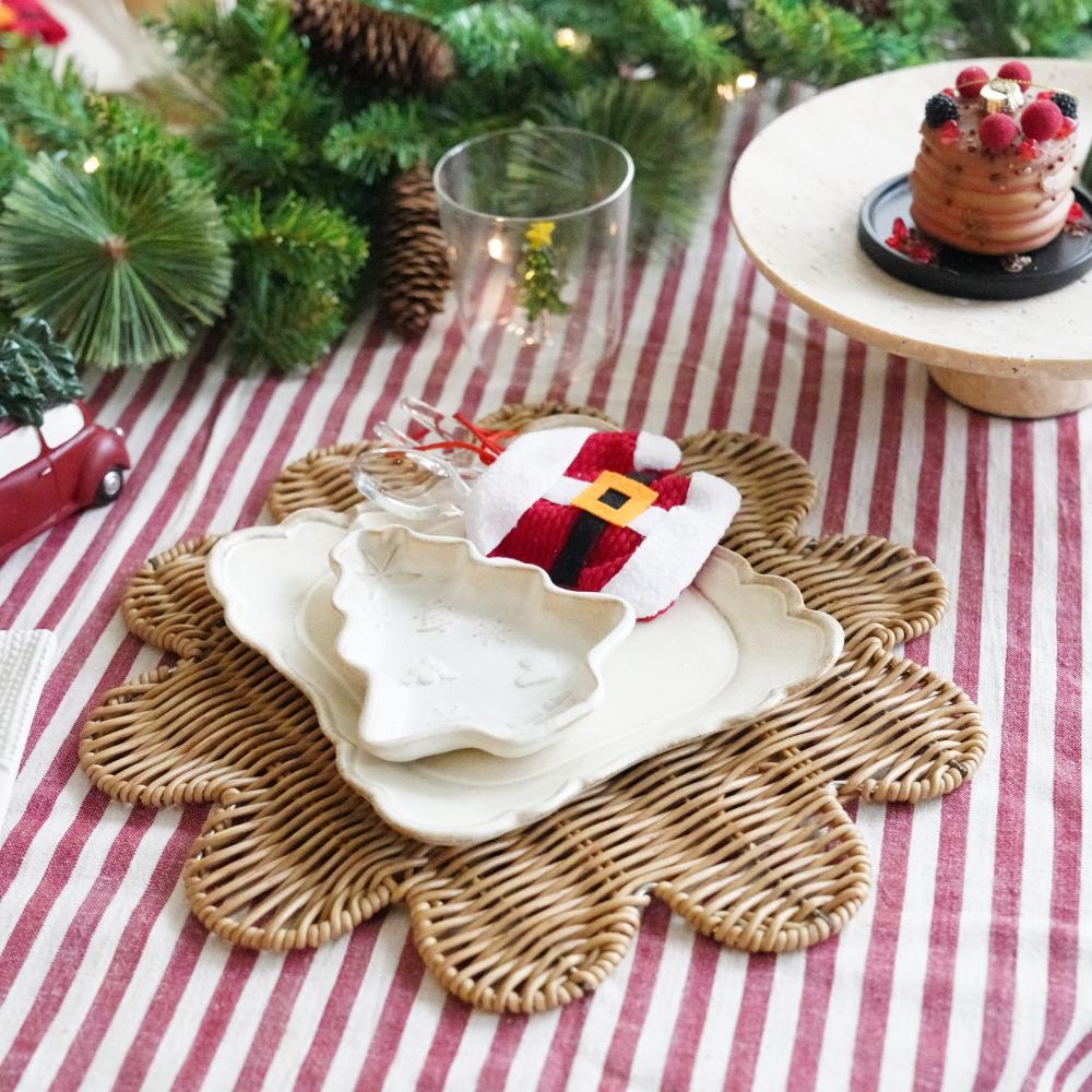 【12/15頃出荷予定】益子焼 クリスマスツリー小皿