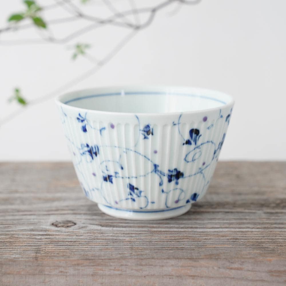 清風唐草丼小　パープル