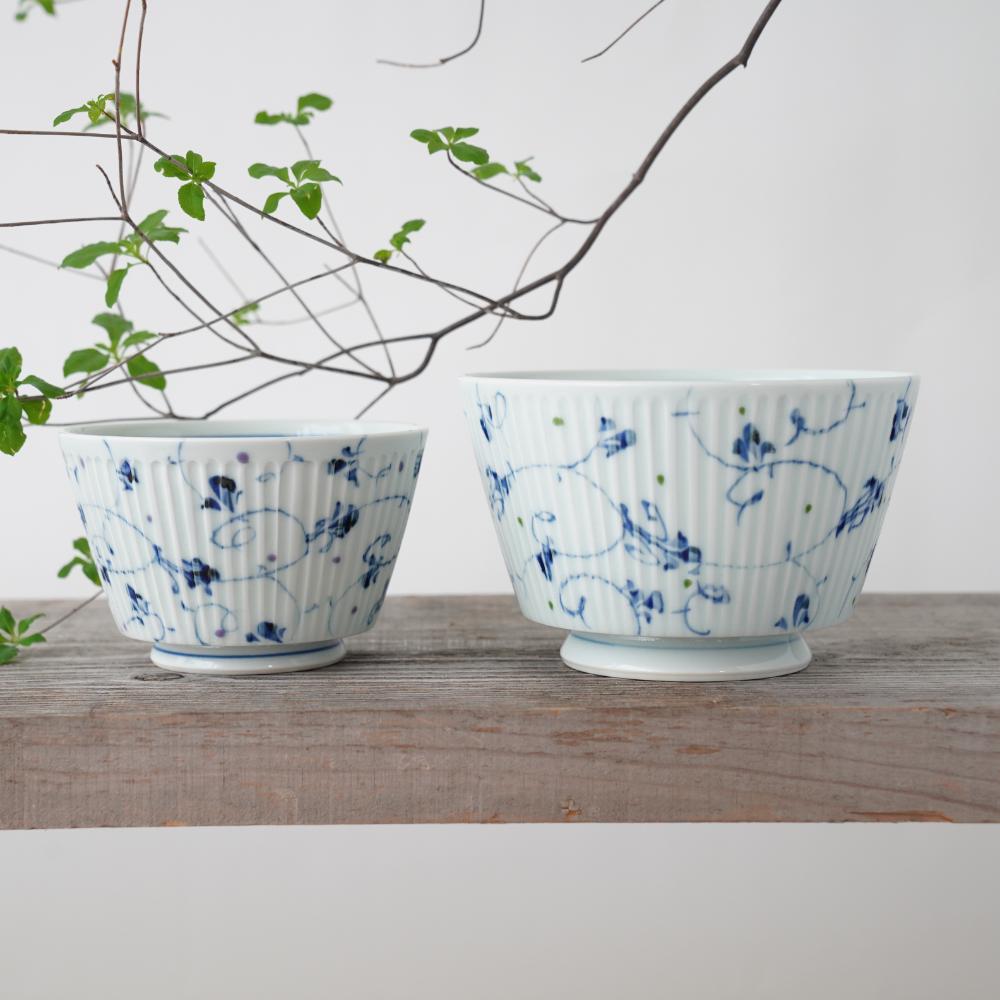 清風唐草丼小　パープル