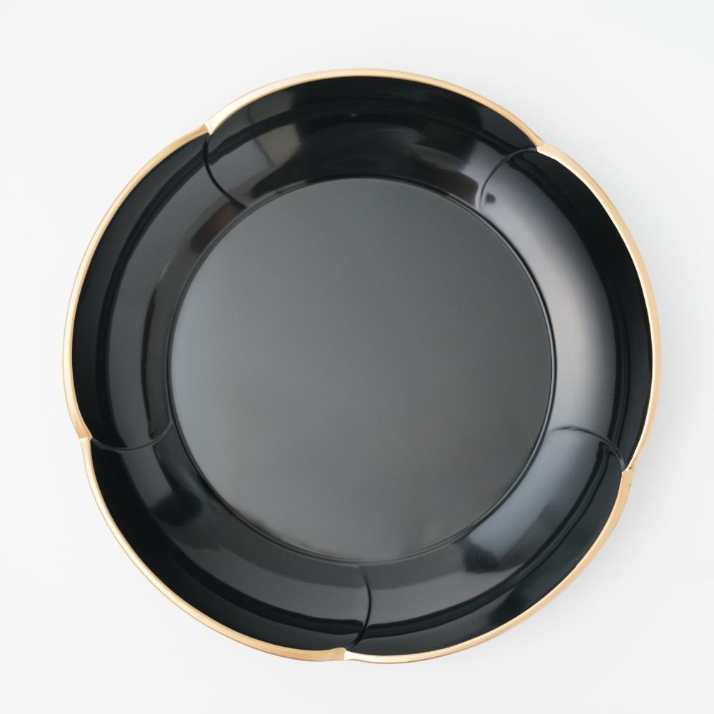 【11月中お届け】7.5寸梅型鉢　黒天金