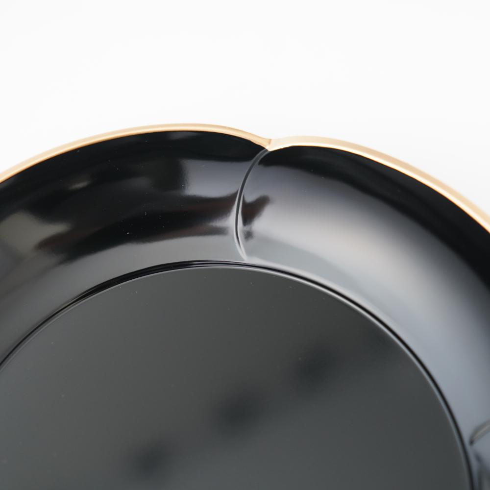 【11月中お届け】7.5寸梅型鉢　黒天金