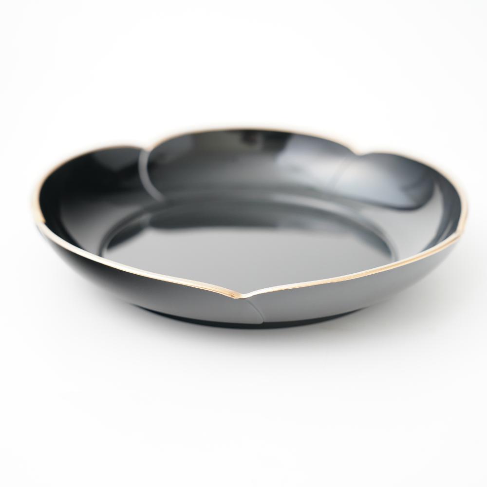 【11月中お届け】7.5寸梅型鉢　黒天金