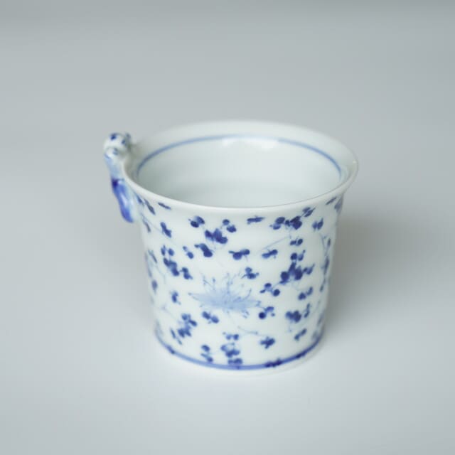 波佐見焼　藍唐草　一閑人煎茶・そば猪口