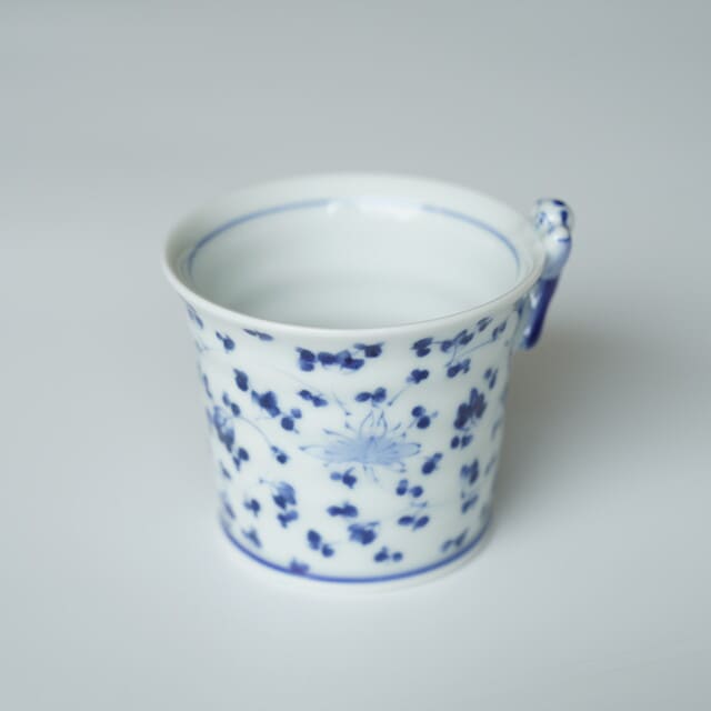 波佐見焼　藍唐草　一閑人煎茶・そば猪口