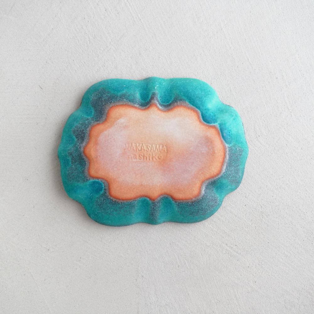 益子焼 ロータス（小） シャビーターコイズ 