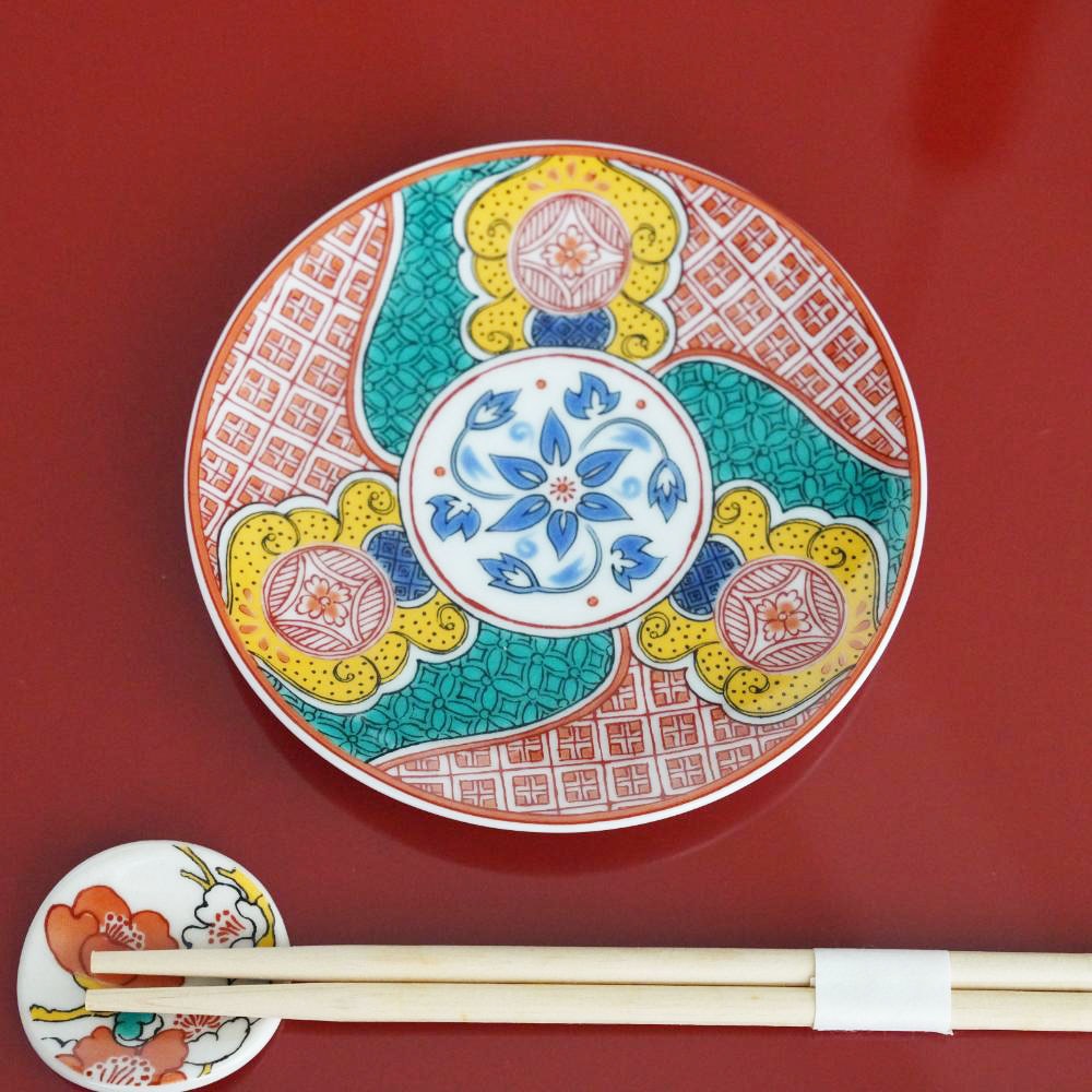 九谷焼 3寸 豆皿 赤絵｜ 四季折々のおしゃれな和食器通販サイト