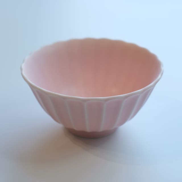 菊型　11.5ｃｍ　ボウル･茶碗　桜色