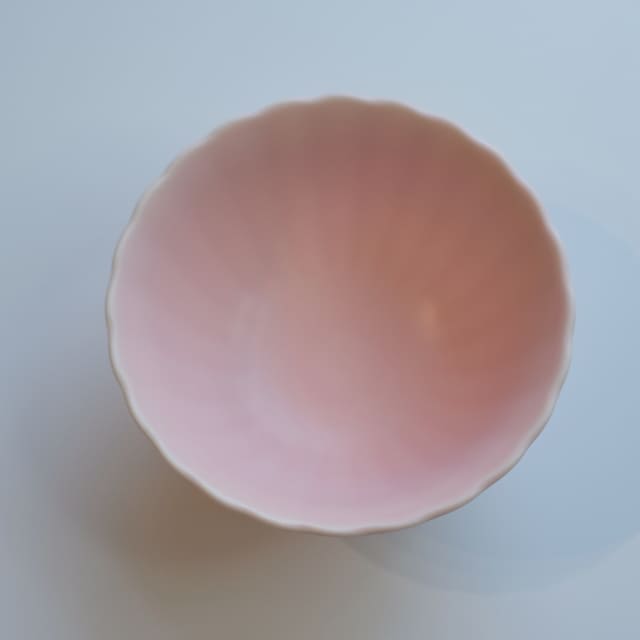 菊型　11.5ｃｍ　ボウル･茶碗　桜色