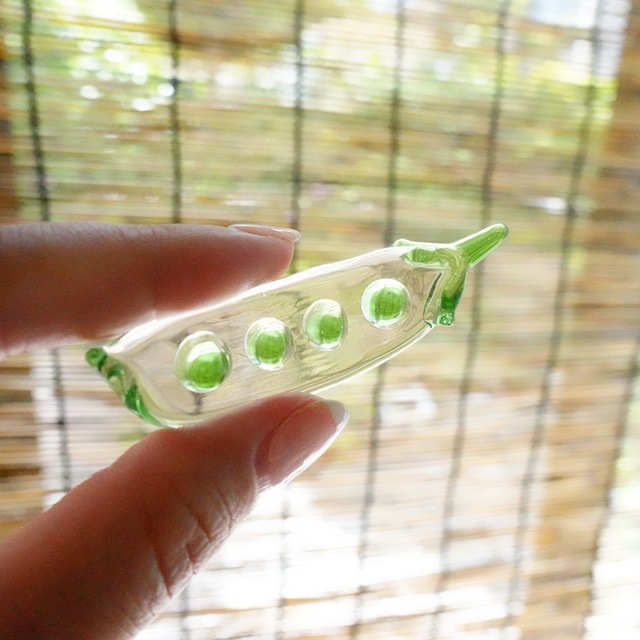 手作り硝子　夏野菜箸置き　5点揃え