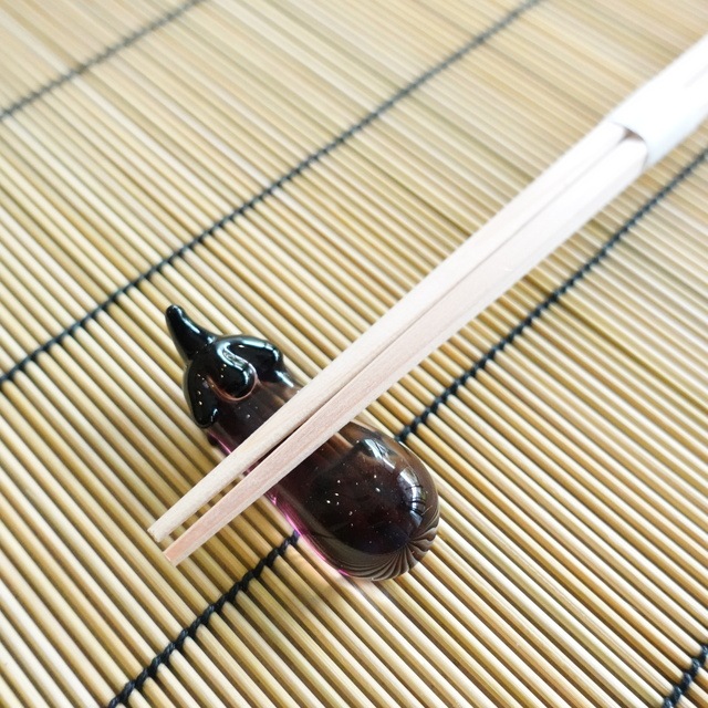手作り硝子　夏野菜箸置き　5点揃え