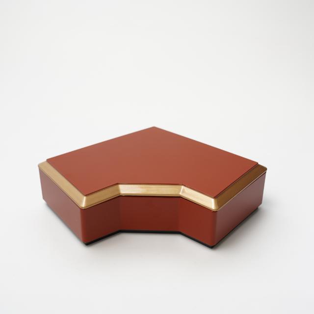 結び料理箱　柿朱渕金　FOURGRACEオリジナル