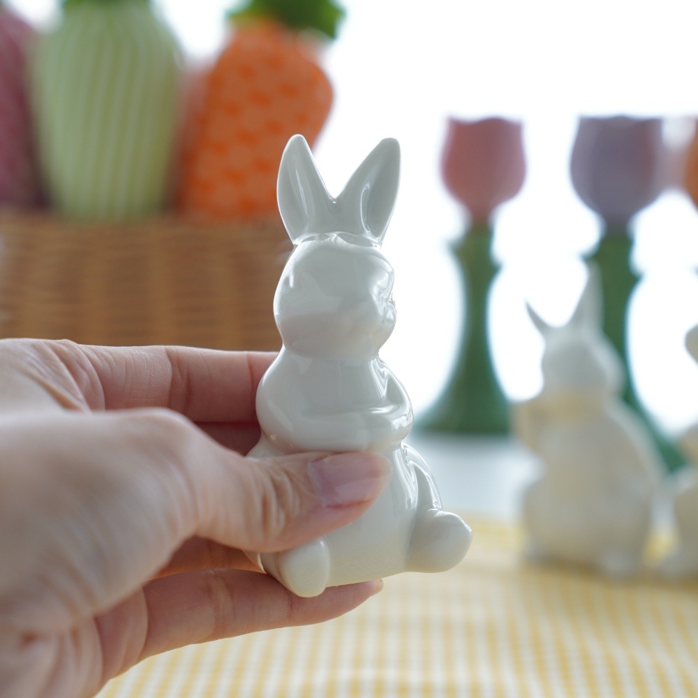 白のお飾りうさぎ3点セット