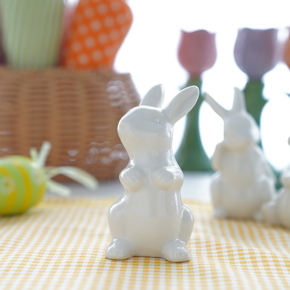 白のお飾りうさぎ3点セット